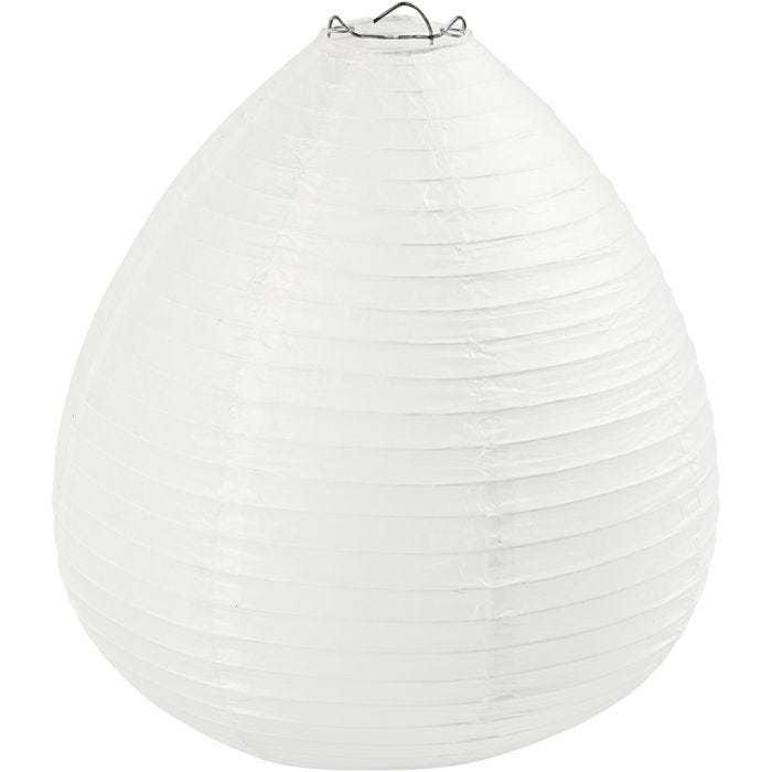Paperilamppu, Sadepisara, 27 cm, 25 cm, valkoinen, 1 kpl