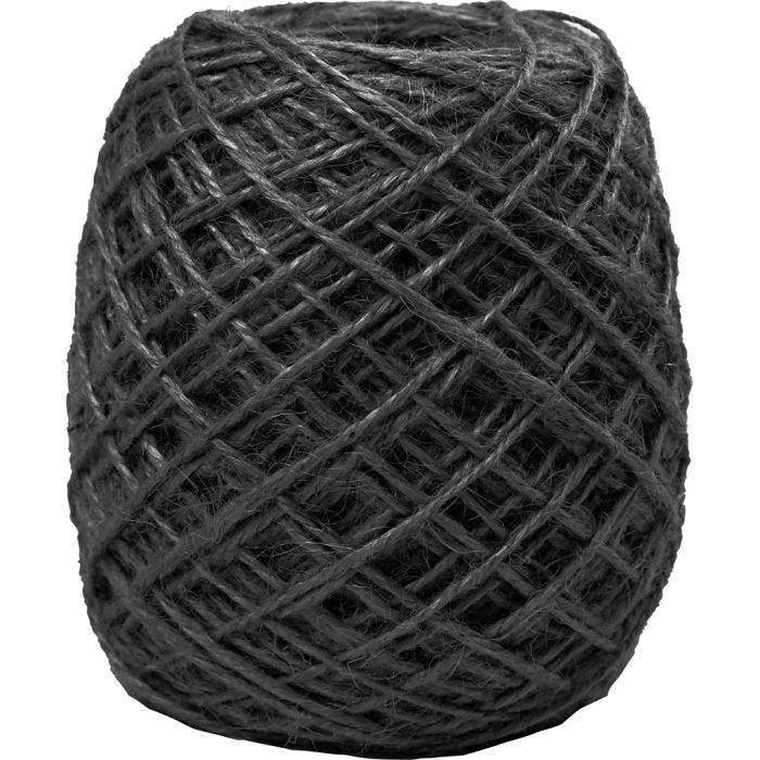 Luonnonhamppunaru, paksuus 1-2 mm, musta, 150 m/ 1 rll