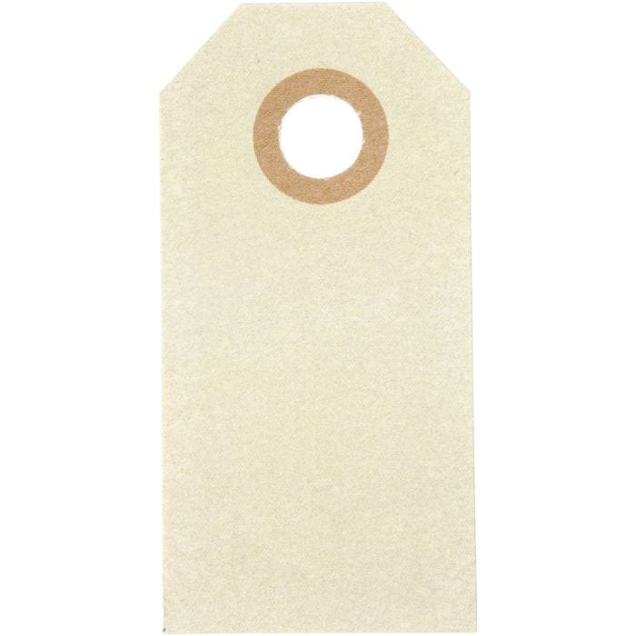 Manillaetiketit, koko 3x6 cm, 250 g, kerma, 30 kpl/ 1 pkt