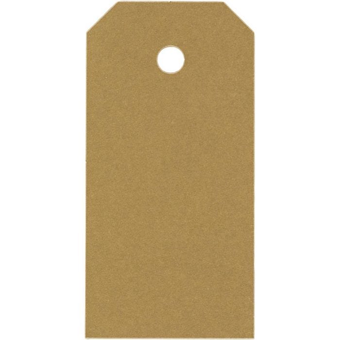 Manillaetiketit, koko 4x8 cm, 250 g, kulta, 1000 kpl/ 1 pkt
