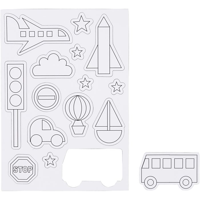 Magneetit, Liikenne, koko 14,85x21 cm, 1 ark