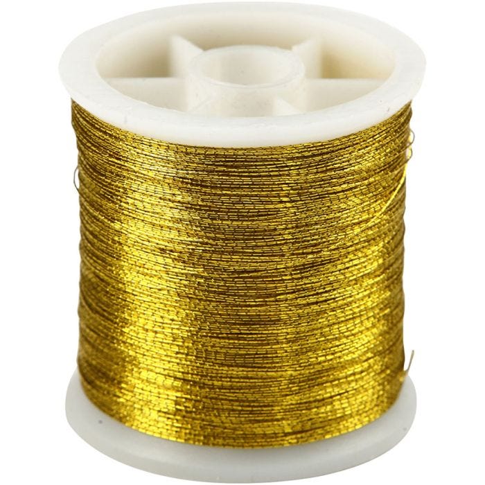 Ompelulanka, paksuus 0,15 mm, kulta, 100 m/ 1 rll