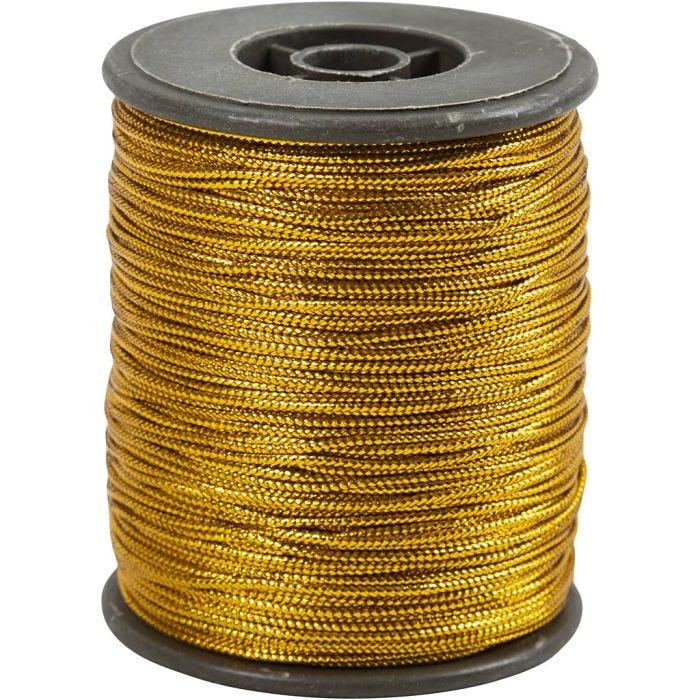 Hopeanyöri, paksuus 0,5 mm, kulta, 100 m/ 1 rll