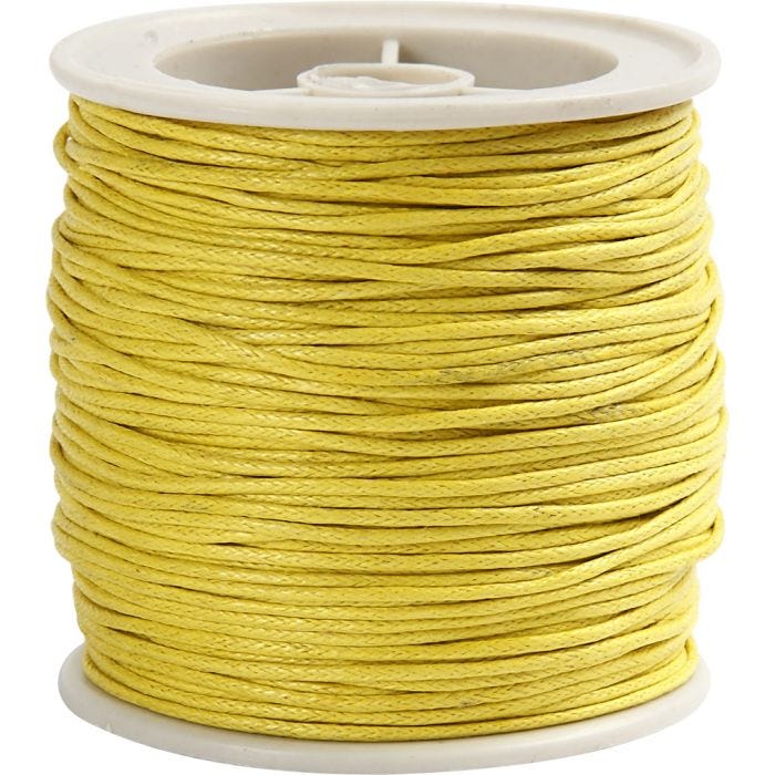 Puuvillanyöri, paksuus 1 mm, keltainen, 40 m/ 1 rll