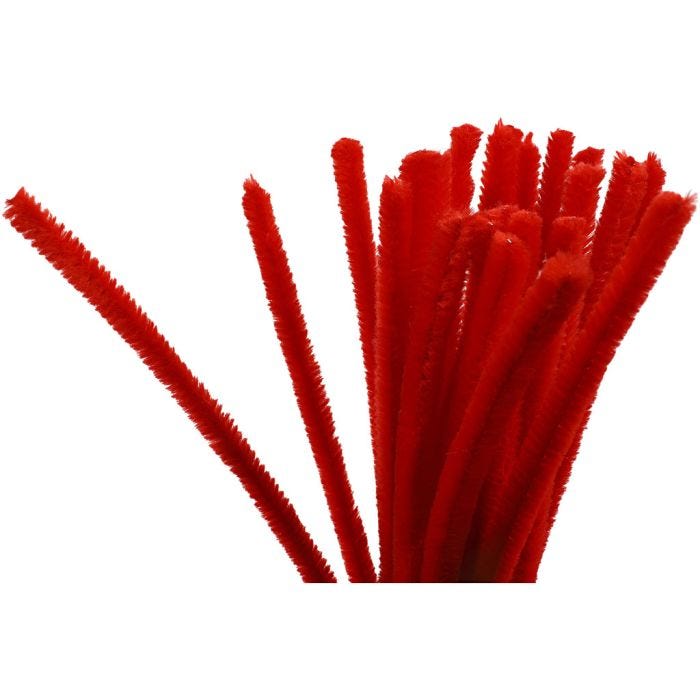 Askartelupunos, Pit. 30 cm, paksuus 9 mm, punainen, 25 kpl/ 1 pkt
