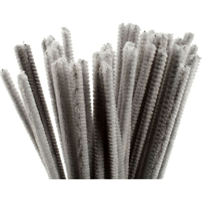 Askartelupunos, Pit. 30 cm, paksuus 6 mm, harmaa, 50 kpl/ 1 pkt