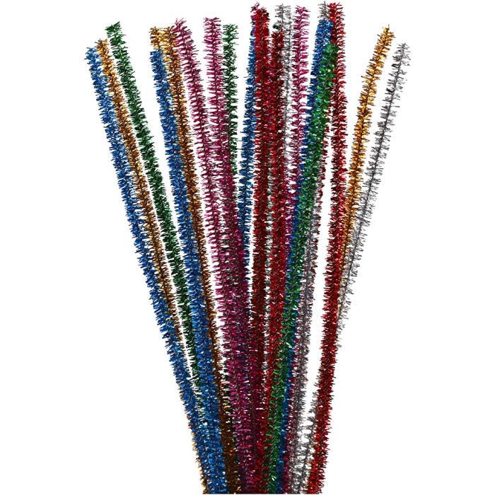 Askartelupunos, Pit. 30 cm, paksuus 6 mm, kimalle, vahvat värit, 24 laj/ 1 pkt