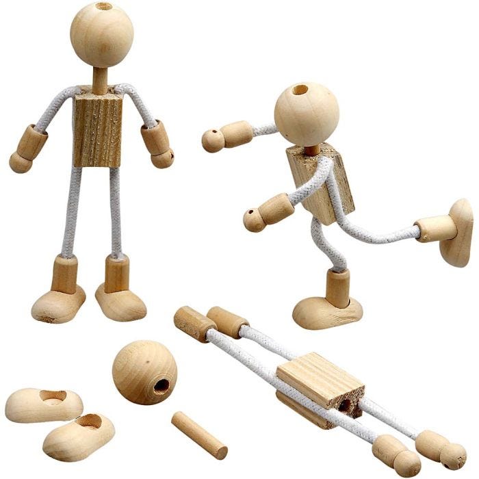 Flexi Figure, Kork. 12 cm, 4 set/ 1 pkt