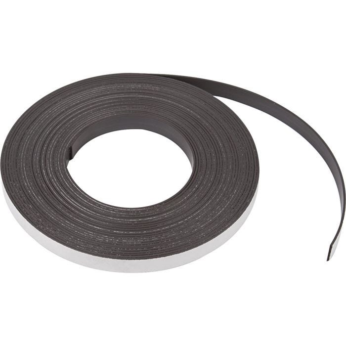 Magneettinauha, Lev: 12,5 mm, paksuus 1,5 mm, 1 m/ 1 pkt