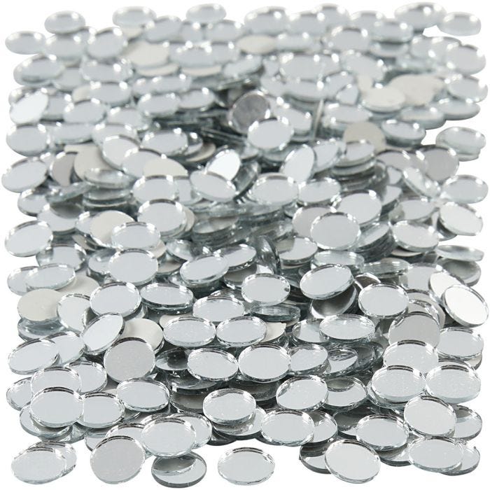 Peilimosaiikit, pyöreät, 10 mm, 2 mm, 500kpl/ 1 pkt