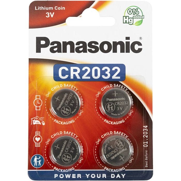 Paristo, nro CR2032, 4 kpl/ 1 pkt