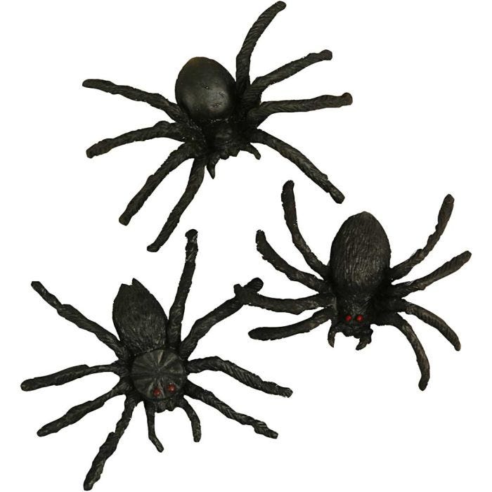 Hämähäkit, koko 4 cm, 10 kpl/ 1 pkt