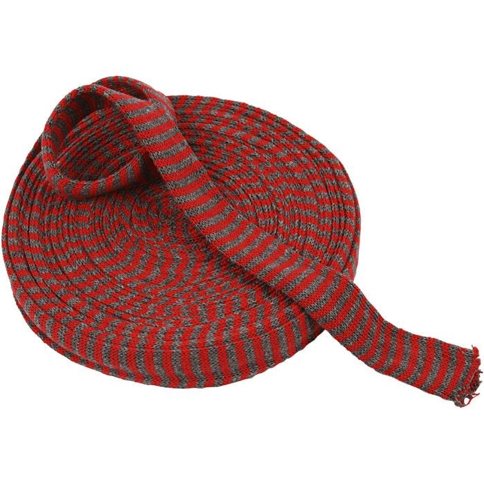 Kudosputki, Lev: 30 mm, joulunpunainen/harmaa, 10 m/ 1 rll