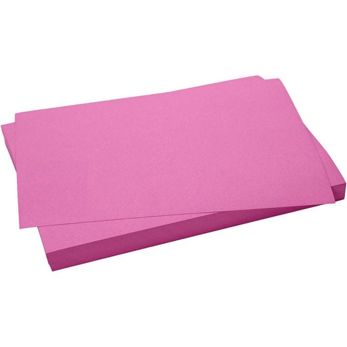 Kartonki, arkki 50x70 cm, koko 50x70 cm, 270 g, vaaleanpinkki, 100 ark/ 1 pkt