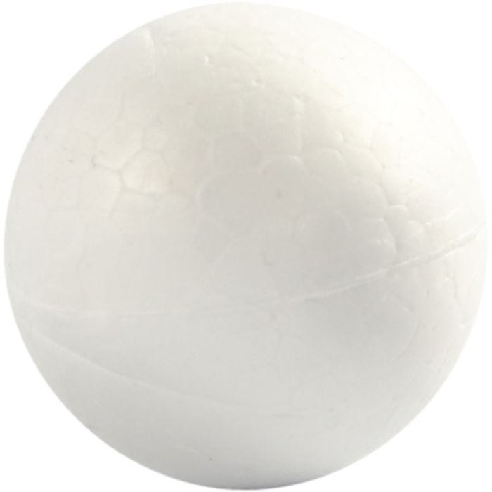 Styrox-pallot, halk. 4 cm, valkoinen, 10kpl/ 1 pkt