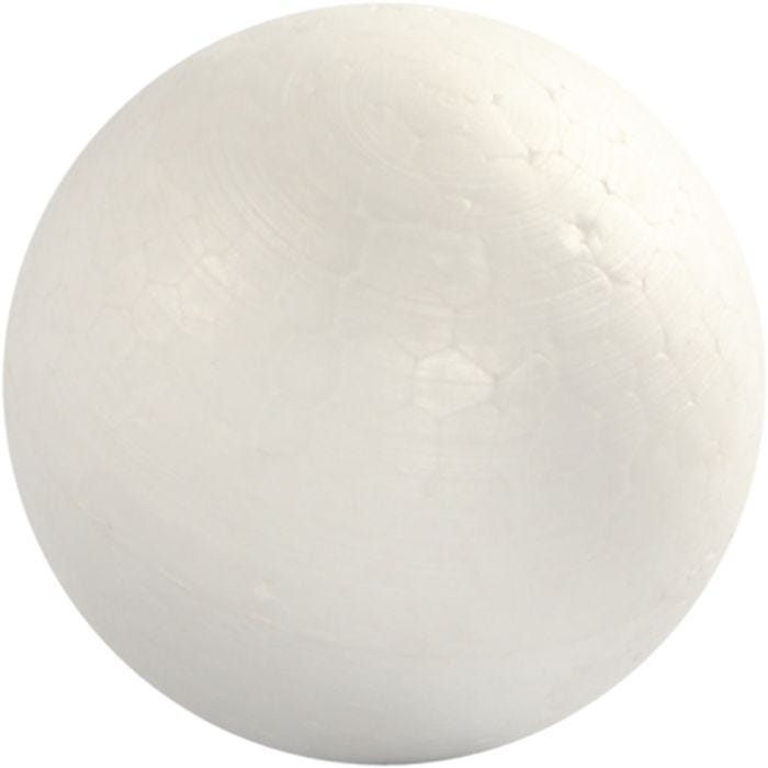 Styrox-pallot, halk. 6 cm, valkoinen, 5 kpl/ 1 pkt