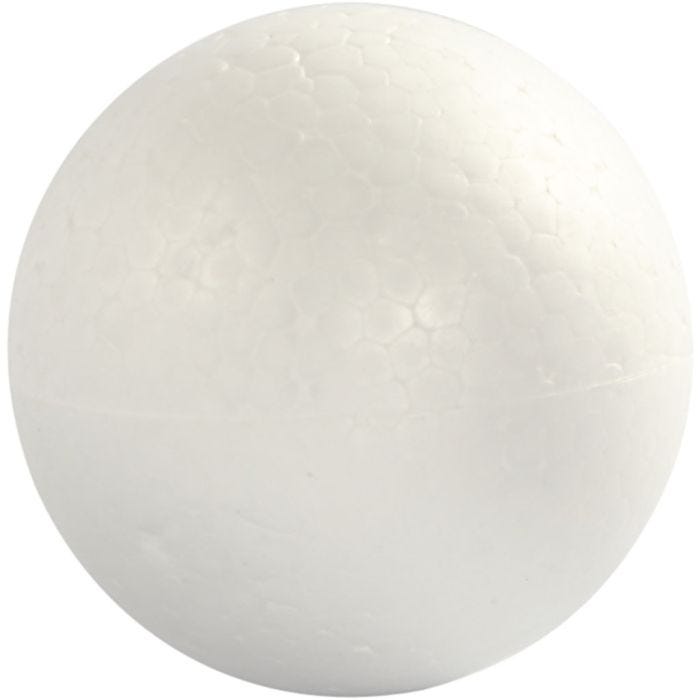 Styrox-pallot, halk. 8 cm, valkoinen, 5 kpl/ 1 pkt