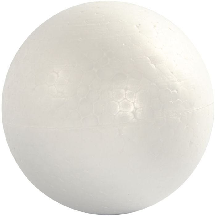 Styrox-pallot, halk. 12 cm, valkoinen, 5 kpl/ 1 pkt