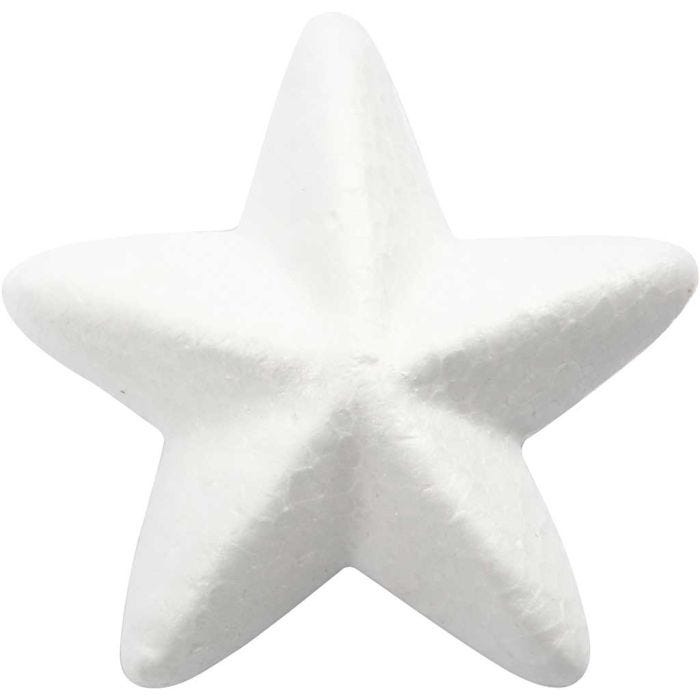Tähdet, Lev: 6 cm, valkoinen, 50 kpl/ 1 pkt