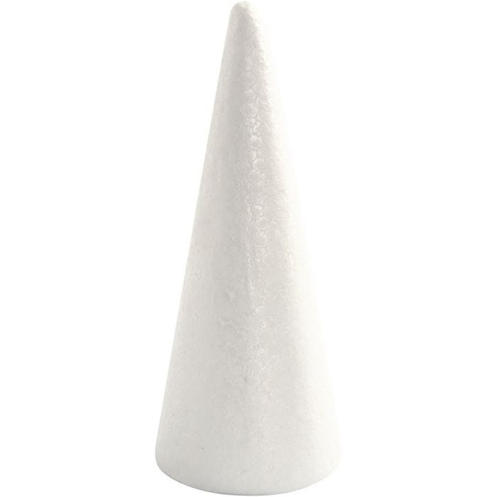 Styrox-kartio, 19,5 cm, 7 cm, valkoinen, 1 kpl