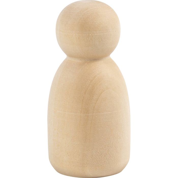 Puinen hahmo, Soikea, Kork. 6 cm, 5 kpl/ 1 pkt