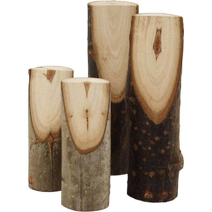 Koriste puunoksa, Kork. 8+12 cm, halk. 2,5-3,5 cm, 4 kpl/ 1 pkt