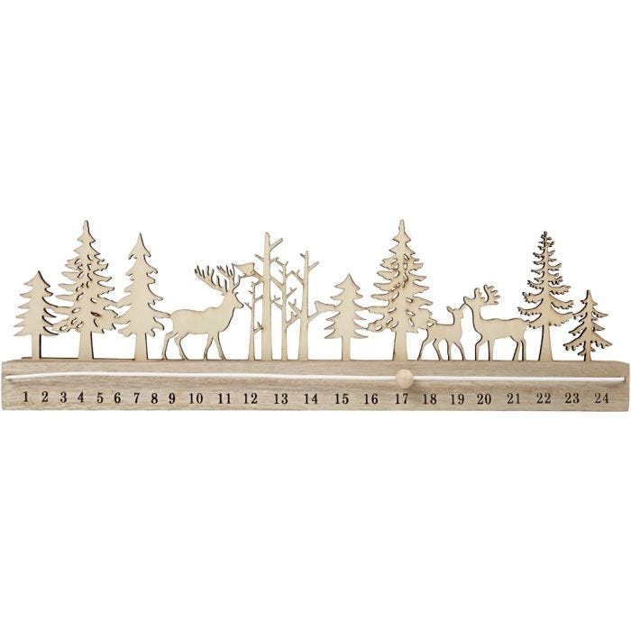 Adventtikoriste, Kork. 12 cm, Pit. 40 cm, Lev: 3,6 cm, 1 kpl