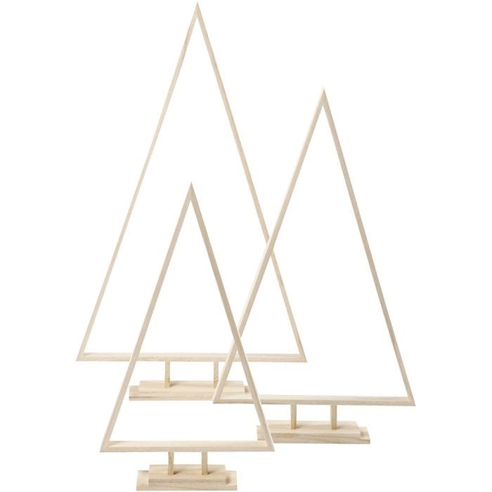 Joulukuusi, Kork. 40+50+60 cm, Lev: 22,5+29+35 cm, 3 kpl/ 1 pkt