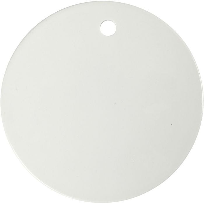 Seinälautanen, 15 cm, 0,5 cm, valkoinen, 1 kpl