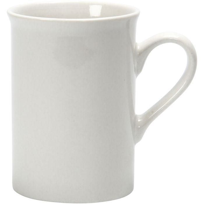 Mukit, Kork. 10 cm, halk. 7,4 cm, 245 ml, valkoinen, 1 kpl