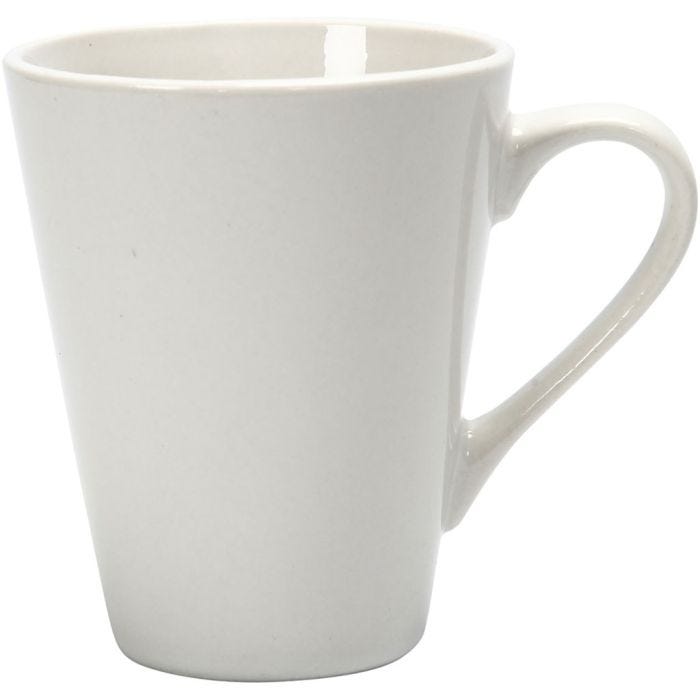 Mukit, Kork. 10 cm, halk. 5-8 cm, 250 ml, valkoinen, 1 kpl