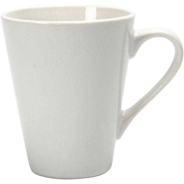 Mukit, Kork. 10 cm, halk. 5-8 cm, 250 ml, valkoinen, 12 kpl/ 1 pkt