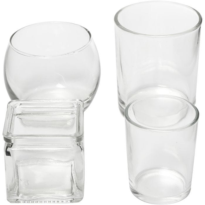 Tuikkualusta, Kork. 5,3-8,4 cm, halk. 4,5-7,3 cm, Lajitelman sisältö voi vaihdella , 72 kpl/ 1 pkt