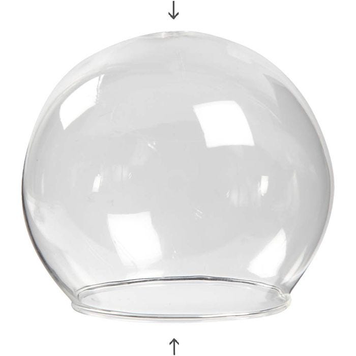 Lasipallo , halk. 8 cm, aukon koko 5 cm, kuulto, 4 kpl/ 1 pkt