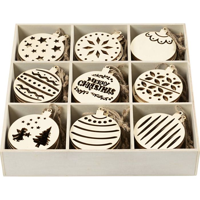 Joulukoriste, koko 7-9 cm, paksuus 4 mm, 90 kpl/ 1 pkt