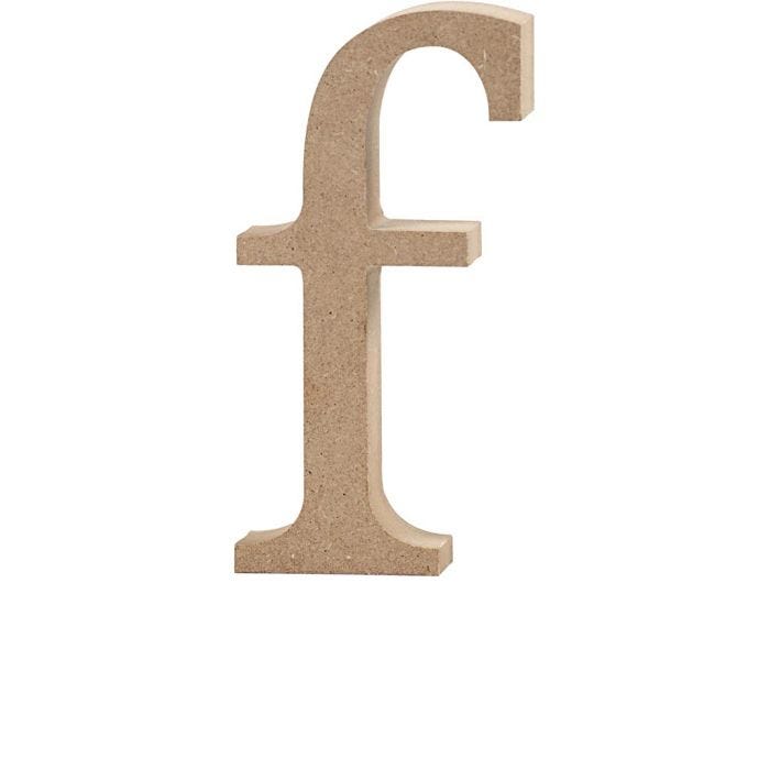 Puukirjain, f, 13 cm, 2 cm, 1 kpl