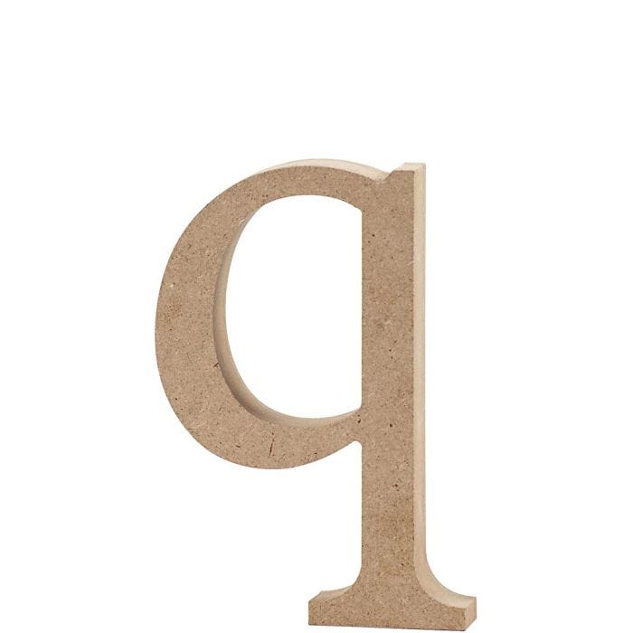 Puukirjain, q, 12,2 cm, 2 cm, 1 kpl