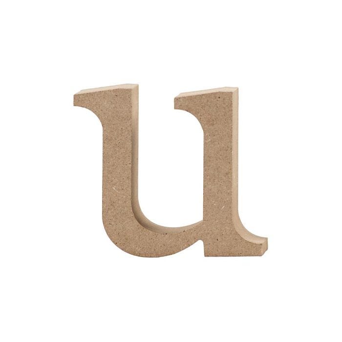 Puukirjain, u, 8,5 cm, 2 cm, 1 kpl