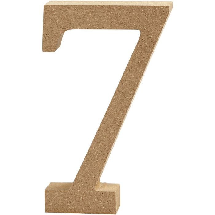 MDF-numero, 7, 13 cm, 2 cm, 1 kpl