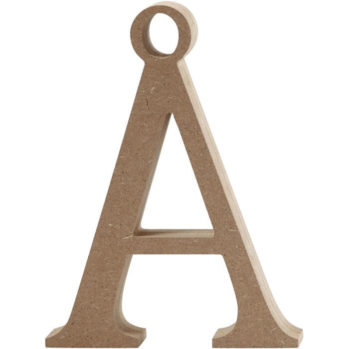 MDF-kirjain, Å, 15,5 cm, 2 cm, 1 kpl