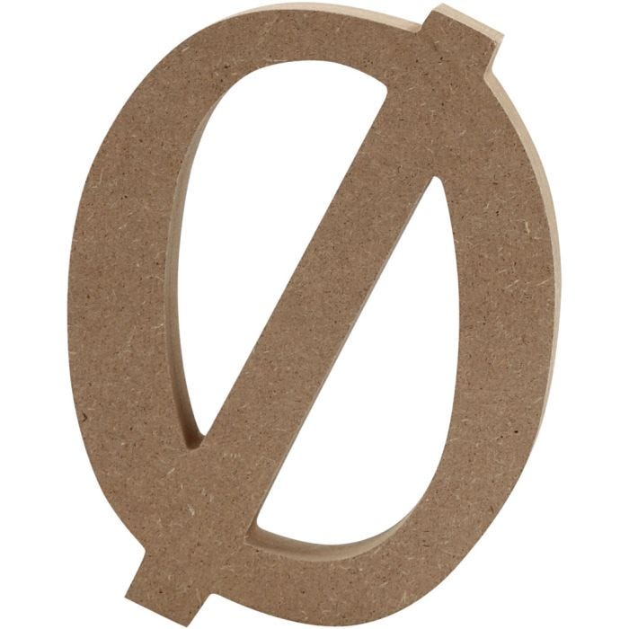 MDF-kirjain, Ø , 8 cm, 1,5 cm, 1 kpl