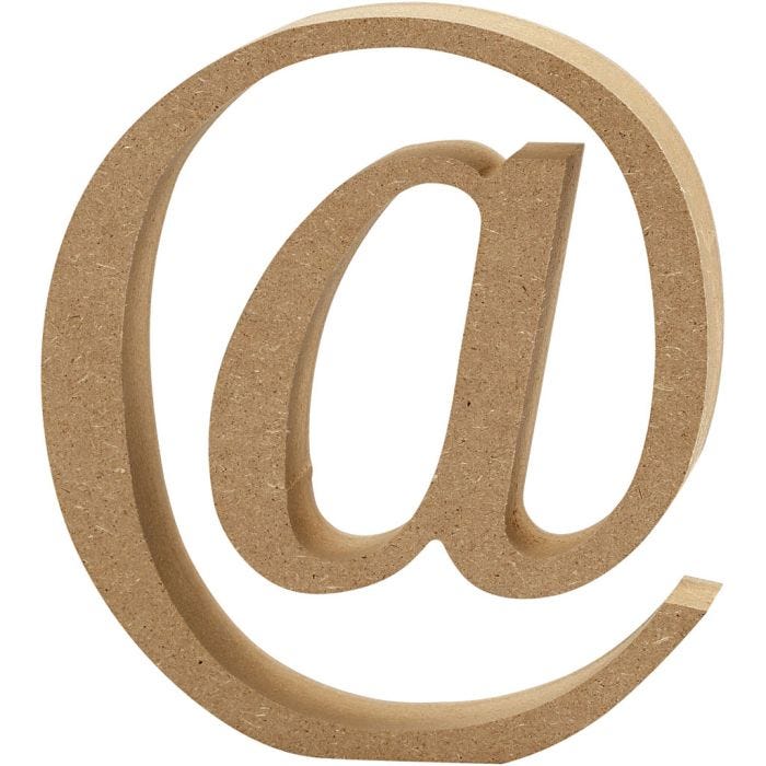 Symboli, @, Kork. 8 cm, paksuus 1,5 cm, 1 kpl