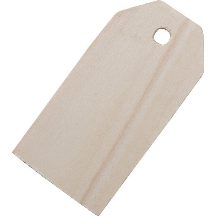 Puiset etiketit, koko 30x60 mm, 10 kpl/ 1 pkt