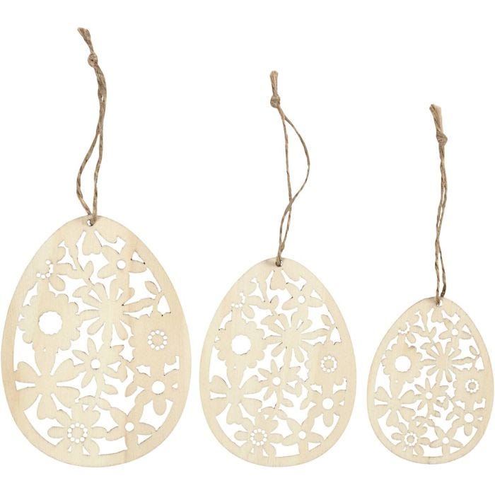 Ornamentit, Kork. 8+10+12 cm, Lev: 6+7,5+9 cm, paksuus 3 mm, 3 kpl/ 1 pkt