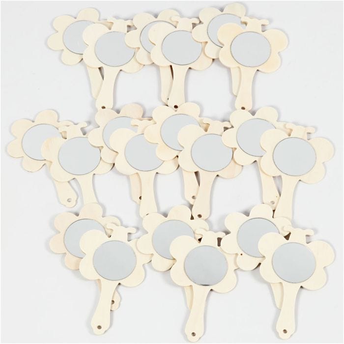 Käsipeilit, Kork. 13,9 cm, Lev: 9 cm, 20 kpl/ 1 pkt