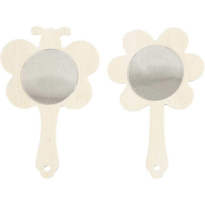Käsipeilit, Kork. 13,9 cm, Lev: 9 cm, 2 kpl/ 1 pkt
