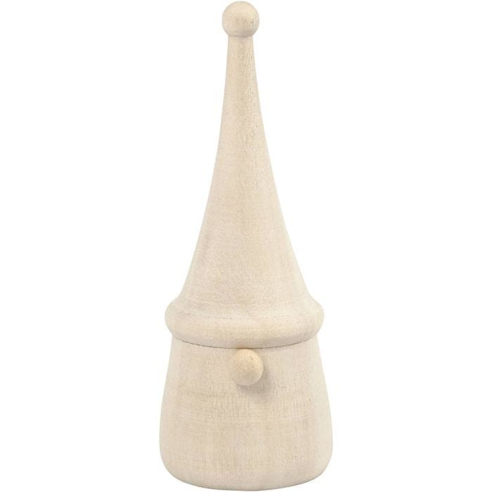 Skandinaavinen joulutonttu, Kork. 8 cm, halk. 3 cm, 1 kpl