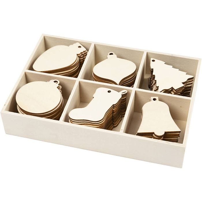 Joulukoriste, Kork. 5,5-7 cm, Lev: 4-5 cm, aukon koko 4 mm, 90 kpl/ 1 pkt