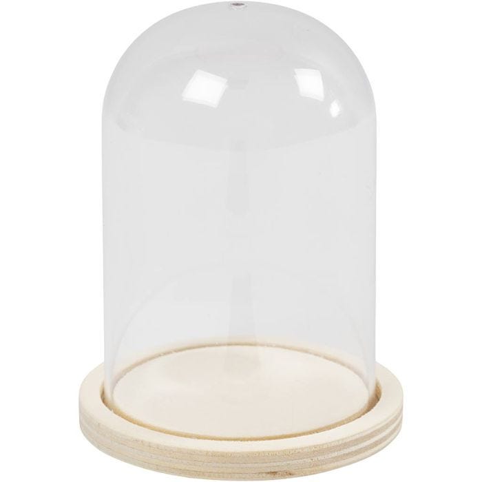 Kello puujalustalla, Kork. 9,5 cm, halk. 6 cm, aukon koko 3 mm, 1 kpl