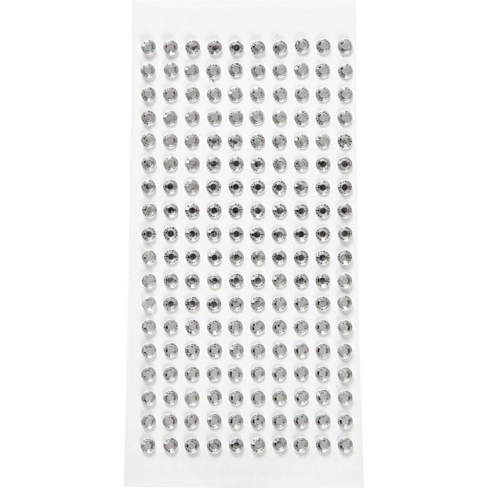 Akryylitimantit, halk. 5 mm, hopea, 144 kpl/ 1 pkt